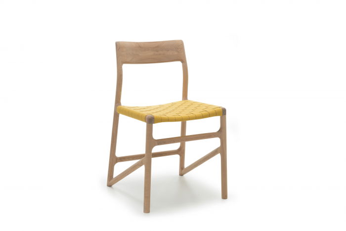 Fawn chair with solid oak structure and cotton webbing seat [18]