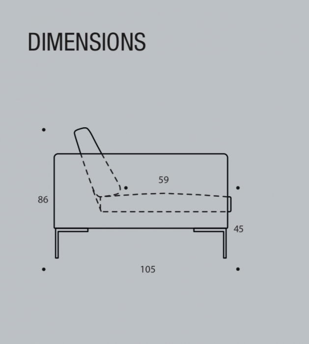 Corner sofa Loano Flexlux 319x230 cm with black metal legs and fabric upholstery Group 1 Copparo Light Grey 1461 [14]
