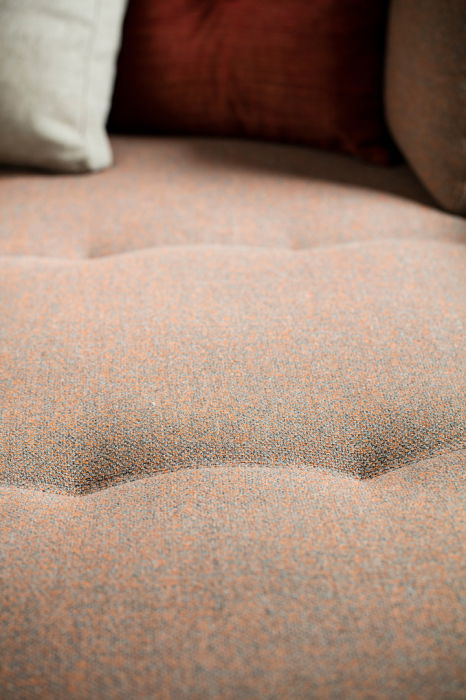 Corner sofa Loano Flexlux 319x230 cm with black metal legs and fabric upholstery Group 1 Copparo Light Grey 1461 [10]