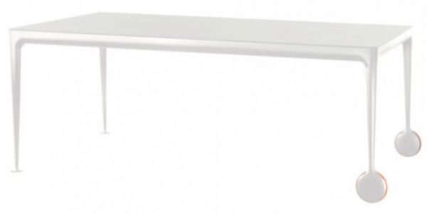 Table Big Will 240x110cm – Magis - Frame in Aluminium Painted Black 5130 and Tempered glass matt black [2]