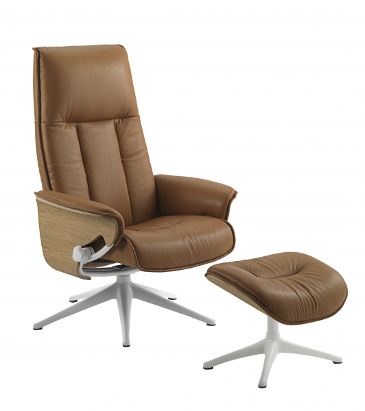 FlexluxSense Tailored Chair - Leather Amber Brown [2]