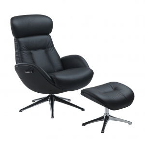 Fotolii Fixe - Flexlux Ease Elegant Chair - Leather Platin Black