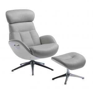 Fotolii Fixe - Flexlux Ease Elegant Chair - Leather Light Grey