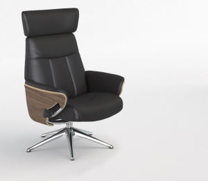 Fotolii Fixe - Flexlux Sense Trend Chair - Leather Platin Black