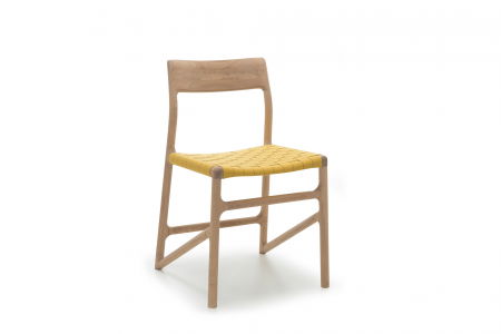 Fawn chair with solid oak structure and cotton webbing seat [17]