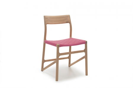 Fawn chair with solid oak structure and cotton webbing seat [13]