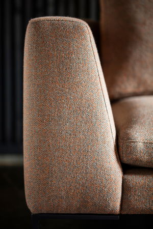 Corner sofa Loano Flexlux 319x230 cm with black metal legs and fabric upholstery Group 1 Copparo Light Grey 1461 [8]