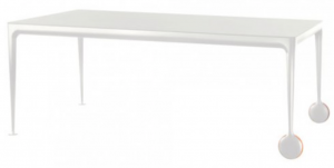 Table Big Will 240x110cm – Magis - Frame in Aluminium Painted Black 5130 and Tempered glass matt black [1]