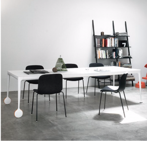 Table Big Will 240x110cm – Magis - Frame in Aluminium Painted Black 5130 and Tempered glass matt black [3]