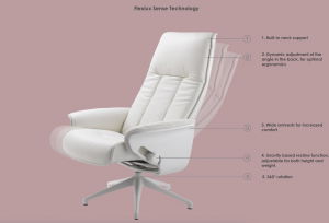 Flexlux Sense Square Chair - Leather Black [5]