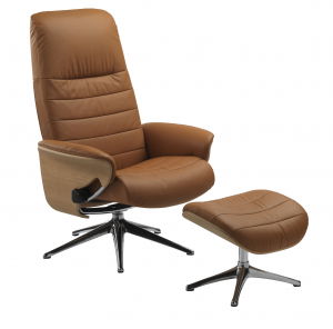 Fotolii Fixe - Flexlux Sense Horizon  Chair - Leather Cognac Brown