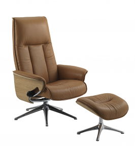 Fotolii Fixe - FlexluxSense Tailored Chair - Leather Amber Brown
