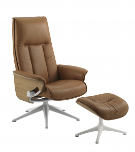 FlexluxSense Tailored Chair - Leather Amber Brown [1]