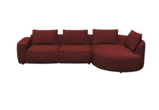Produse - Samone Sofa 312x154cm Fabric Denno Wine Red 1264 Flexlux