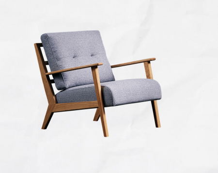 Fotolii Fixe - Arona Chair 83x75x80cm solid wood structura with fabric upholstery Group 1 Firenze 0152 Cashmere Blue