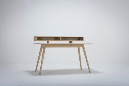 Stafa desk - with shelf Solid Oak Gazzda 140x80x94cm