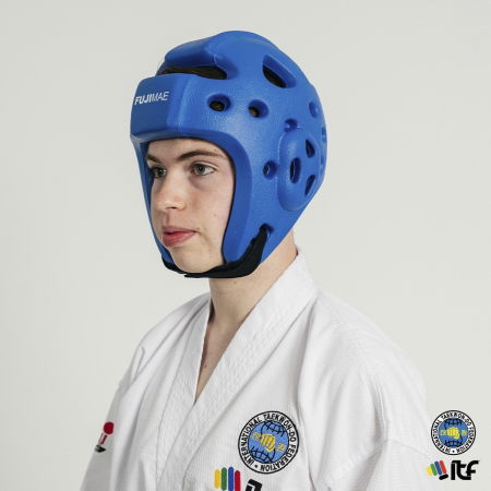 Taekwon-Do - Casca protectie X-Shock ITF APPROVED, Fujimae, Albastru, M
