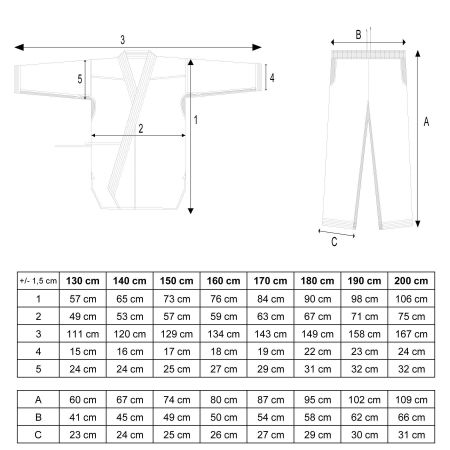 Karate-Gi Reikon, aprobat de WKF, Hayashi, Alb, 190cm [8]