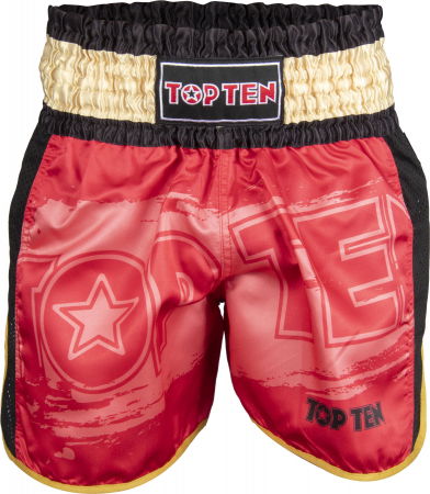 Kickboxing - Pantaloni kickboxing "Power Ink", Top Ten, Rosu, L