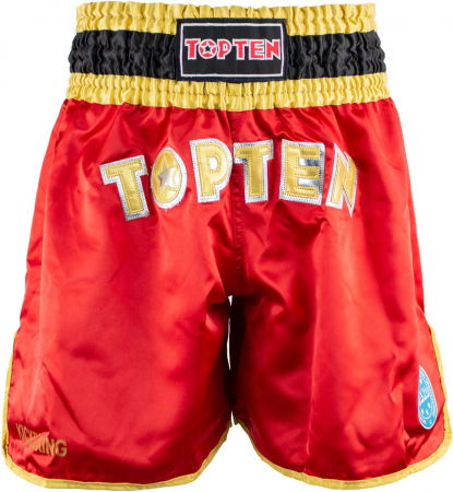 Kickboxing - Pantaloni "WAKO", aprobat WAKO, Top Ten, Rosu, S