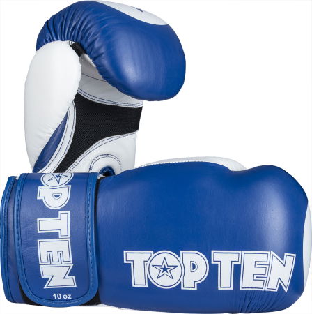Kickboxing - Manusi de box "STAR XLP", aprobate WAKO , Top Ten, Albastru, 10 oz