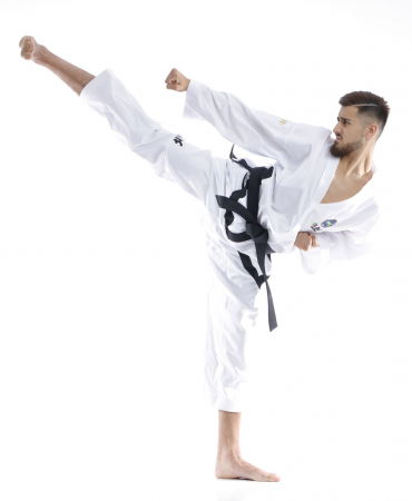 Dobok-uri, Uniforme, Combinezoane - Dobok Master Premium Gold, aprobat ITF, Top Ten,Alb, 180 cm