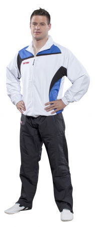 Trening-uri - Trening "Premium Class" cu pantaloni negri, Top Ten, Alb-Albastru, L