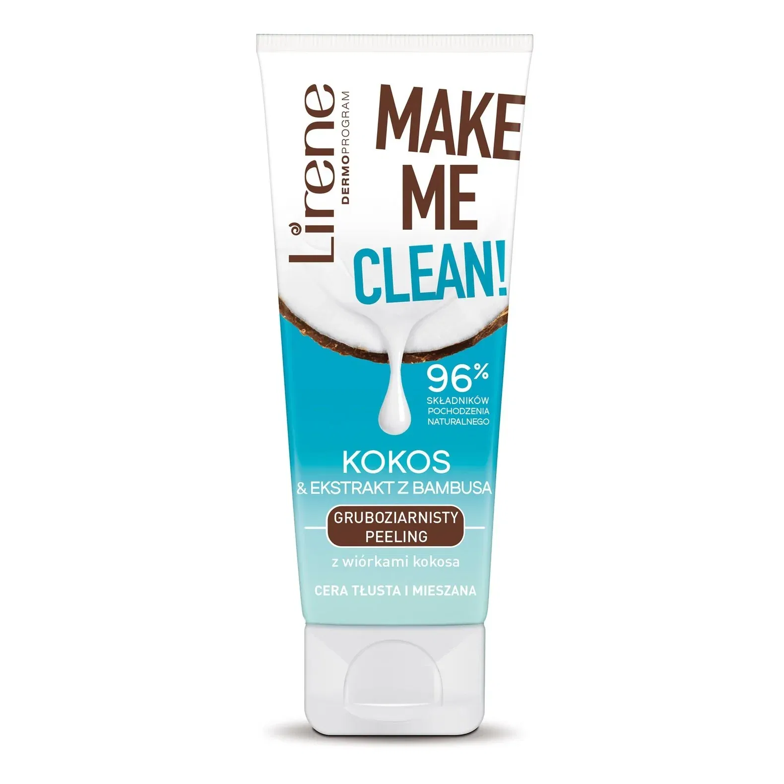 Produse cosmetice - Lirene Make Me - Scrub facial cu particule abrazive de nuca de cocos si bambus, Make Me, 75ml