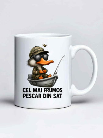 Căni personalizate - Cana personalizata pescar- Cel mai frumos pescar din sat