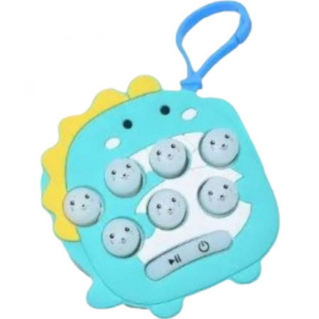 Jucarii Pop It - Jucarie interactiva Pop It Gopher cu lumini si muzica, tip breloc, model dinozaur, material silicon si ABS - Copie