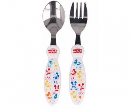 Jucarii bebelusi - Set de tacâmuri din inox pentru copii Mickey Mouse