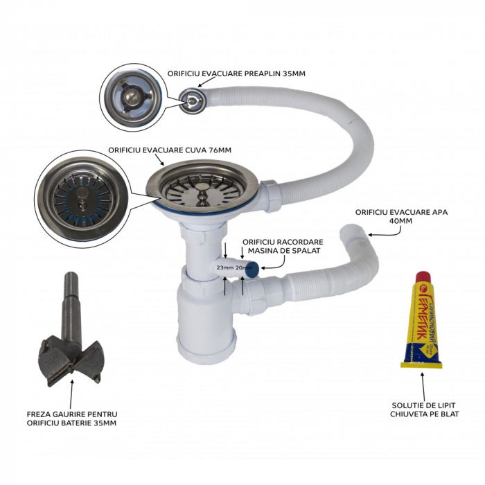 U-506-308 negru chiuveta Ulgran [2]