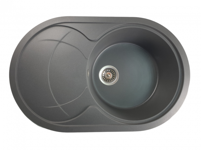 Mixxus HB8310-G228 gri, chiuveta ovala bucatarie granit [1]