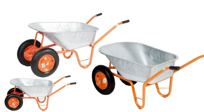 Roaba  cu doua roti pneumatice cu janta metalica,cuva metalica 100L [1]