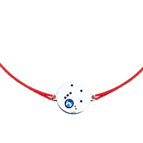 Cadouri personalizate iubita / sotie - Bratara argint, personalizata snur reglabil Constelatii