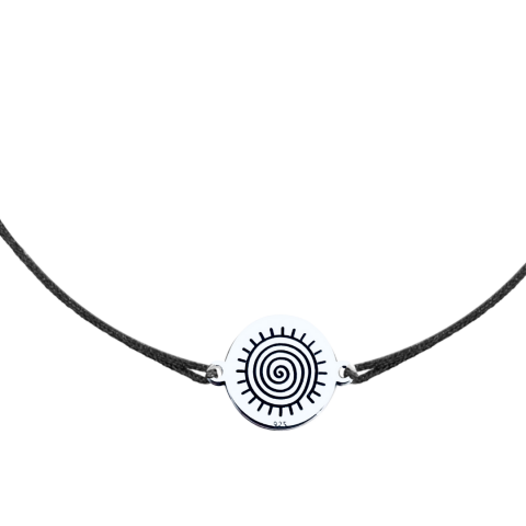 Cadouri personalizate iubita / sotie - Brățară personalizată argint cu Soare – simbol al luminii interioare