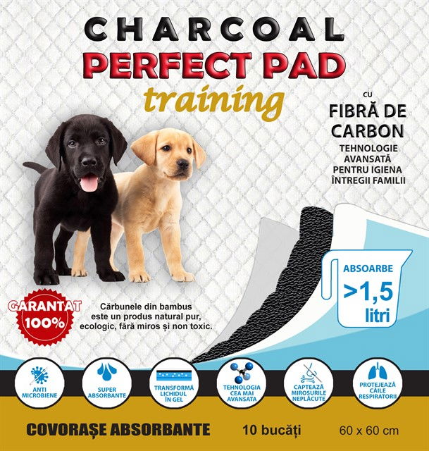Covorase absorbante cu Carbune Activ CHARCOAL PERFECT PAD 60x60cm, 10Buc [1]