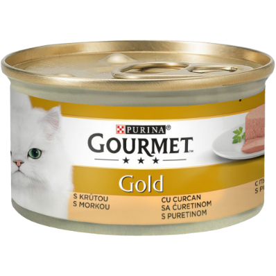 Hrana Umeda - GOURMET GOLD MOUSSE CU CURCAN,Hrana Umeda Pisici, 85g