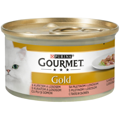 Hrana Umeda - GOURMET GOLD CU PUI ȘI SOMON ÎN SOS, 85g