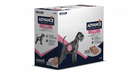 Diete veterinare caini - Hrana umeda caini Advance Atopic - plic 8x150 g