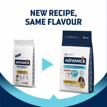 Caini - Advance Dog Sensitive Medium - Maxi Somon & Orez, 12 kg