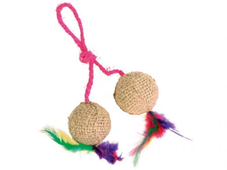 Ansambluri de joaca, sisaluri - Jucarie Sisal cu 2 mingi