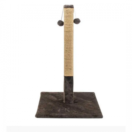 Ansambluri de joaca, sisaluri - Ansamblu de joaca pentru pisici tip coloana independenta cu ciucuri culoare ciocolata 80 x 45 cm