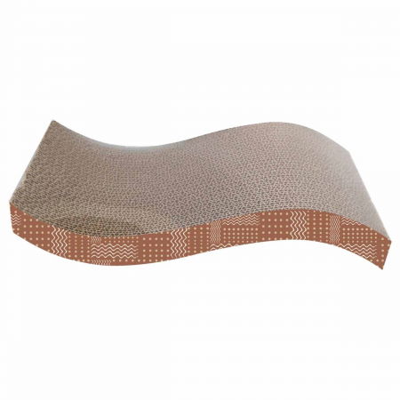 Ansambluri de joaca, sisaluri - Carton de zgariat pentru pisici, Agility, 38.1×20.95×6.99 cm, Maro