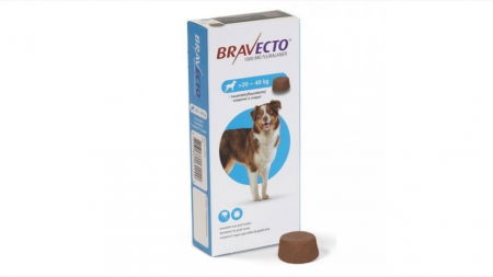 Caini - Bravecto 20-40 kg, 1 tableta masticabila x 1000 mg
