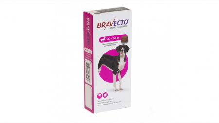 Caini - Bravecto 40-56 kg, 1 tableta masticabila x 1400 mg