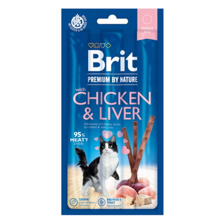 Recompense Delicioase - Brit Premium By Nature Cat Sticks With Chicken and Liver (3 sticks)
