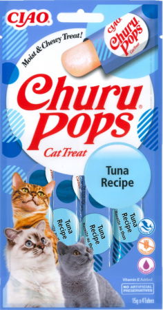 Recompense Delicioase - Churu Pops Recompensa Suculenta cu Ton fara cereale - 4 x 15 g