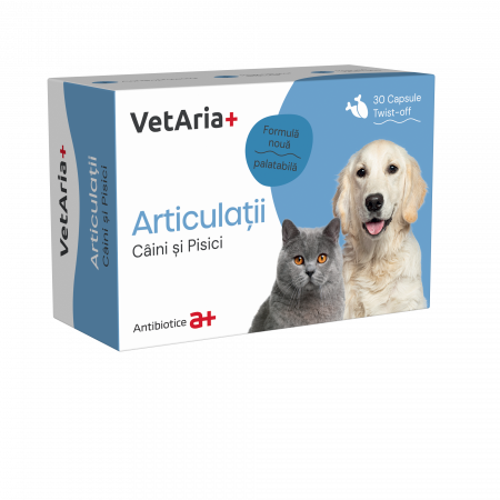 Articulatii - VetAria+ Supliment pentru articulatii Articulații, cutie 30 capsule