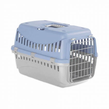 Custi transport - Caini - Cusca transport animale MPB GIPSY L, 58x38x38 cm, usa metal, Albastru